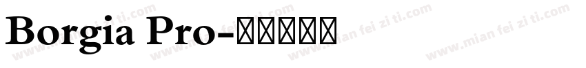 Borgia Pro字体转换